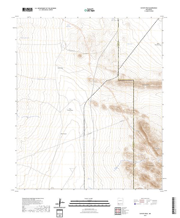 Coyote Peak topographic map thumbnail