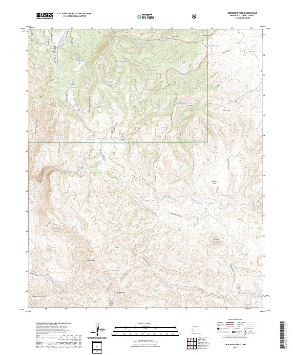 Crookson Peak topographic map thumbnail