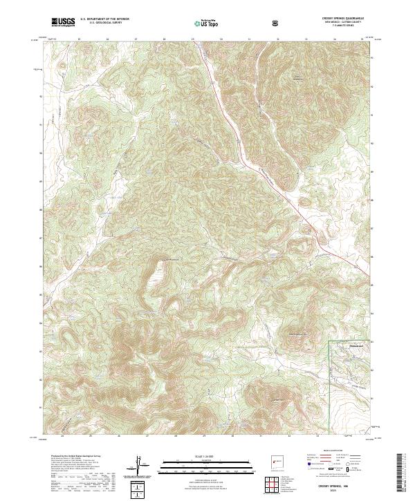 Crosby Springs topographic map thumbnail