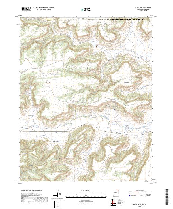 Cross L Ranch topographic map thumbnail