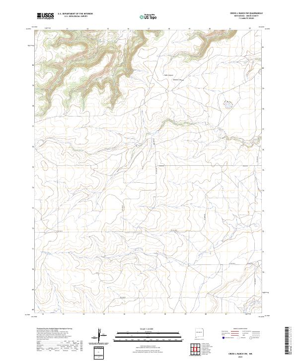 Cross L Ranch SW topographic map thumbnail