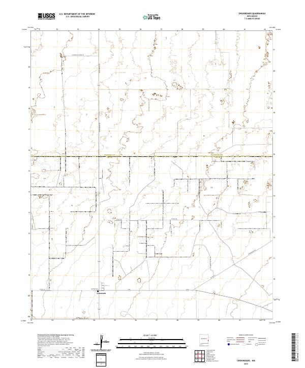 Crossroads topographic map thumbnail