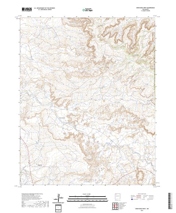 Crow Mesa West topographic map thumbnail