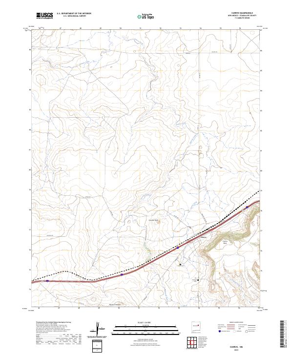 Cuervo topographic map thumbnail