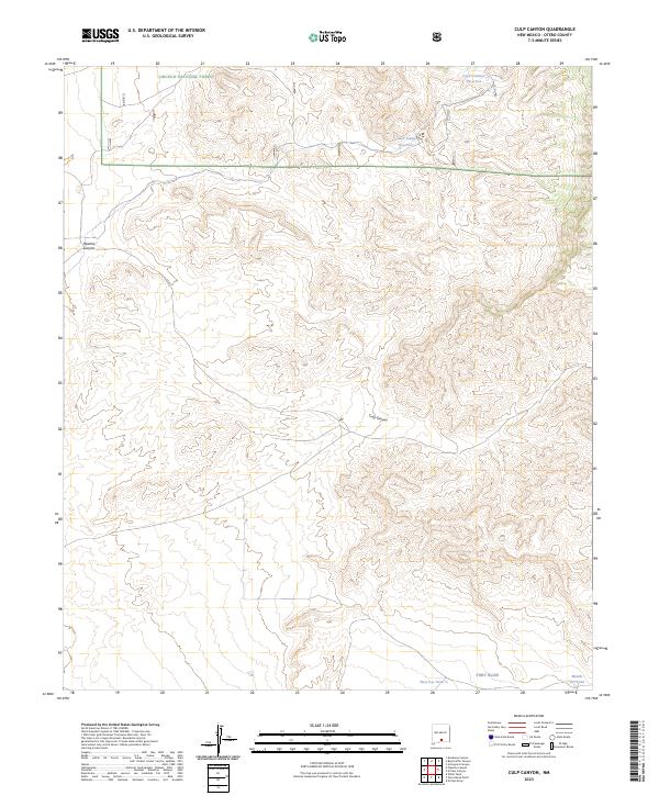 Culp Canyon topographic map thumbnail