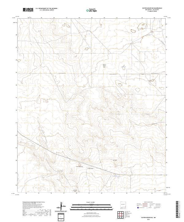 Custer Mountain topographic map thumbnail