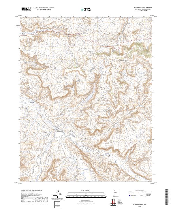 Cutter Canyon topographic map thumbnail
