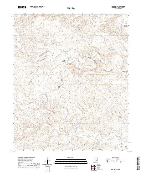Dark Canyon topographic map thumbnail