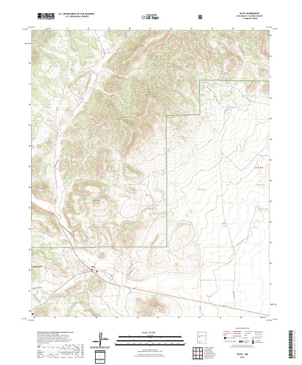 Datil topographic map thumbnail