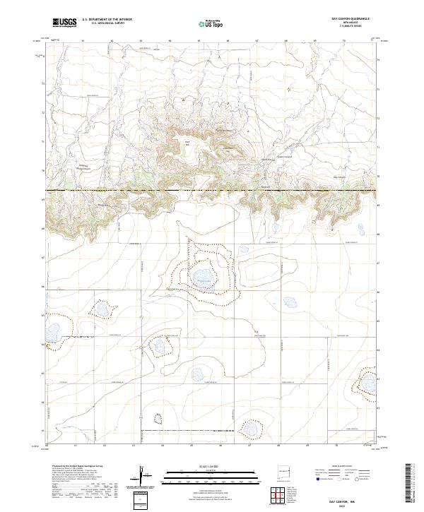 Day Canyon topographic map thumbnail