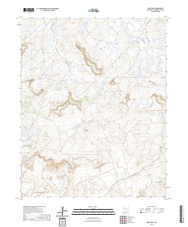 Deer Mesa topographic map thumbnail