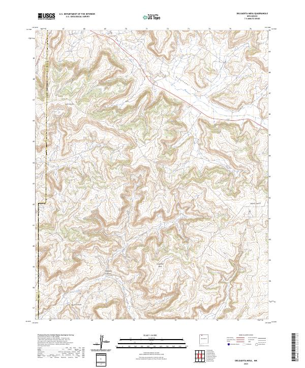 Delgadita Mesa topographic map thumbnail