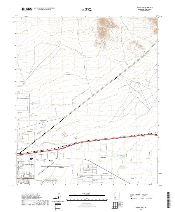 Deming East topographic map thumbnail