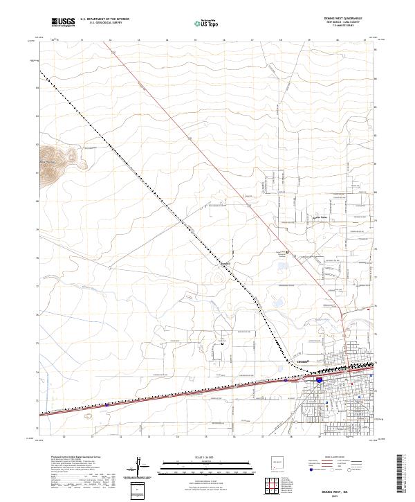 Deming West topographic map thumbnail