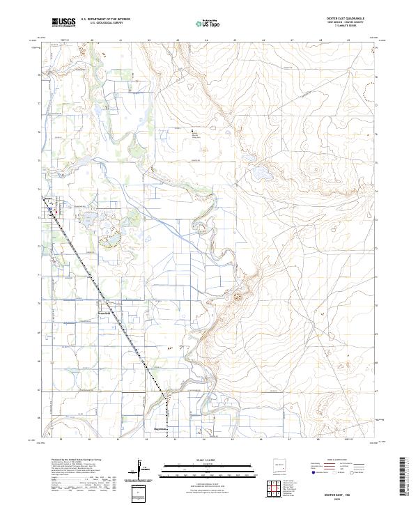 Dexter East topographic map thumbnail