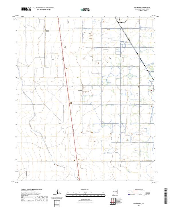 Dexter West topographic map thumbnail