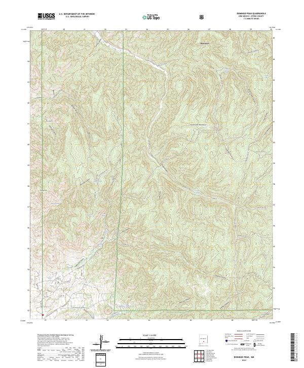 Domingo Peak topographic map thumbnail