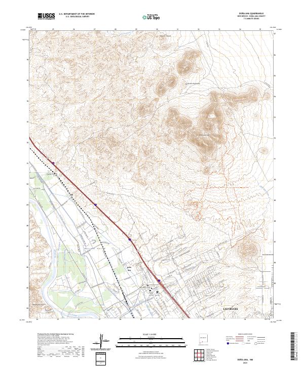 Dona Ana topographic map thumbnail