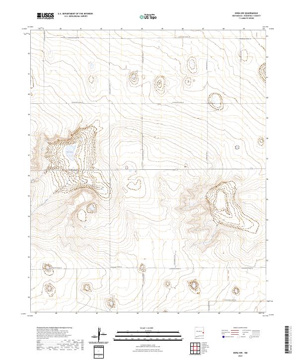 Dora NW topographic map thumbnail