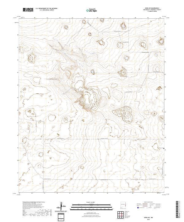 Dora SW topographic map thumbnail