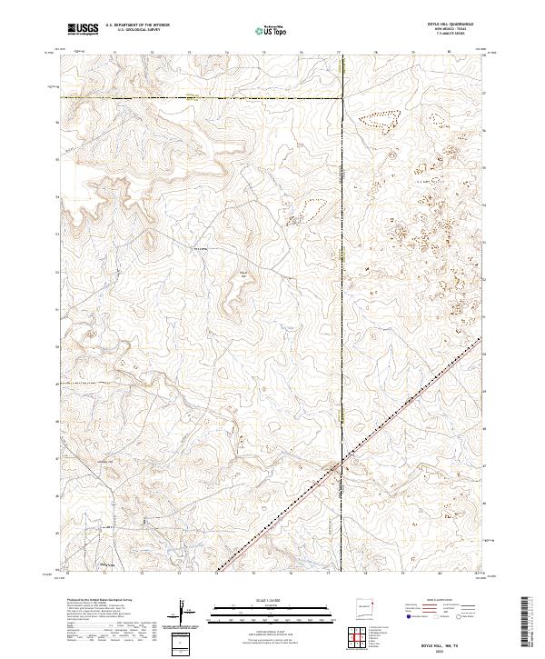 Doyle Hill topographic map thumbnail