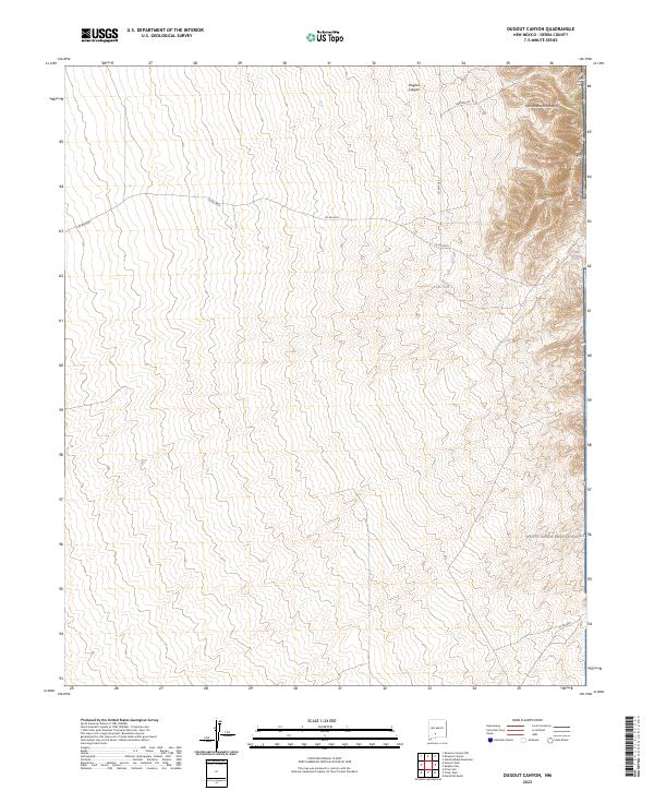 Dugout Canyon topographic map thumbnail