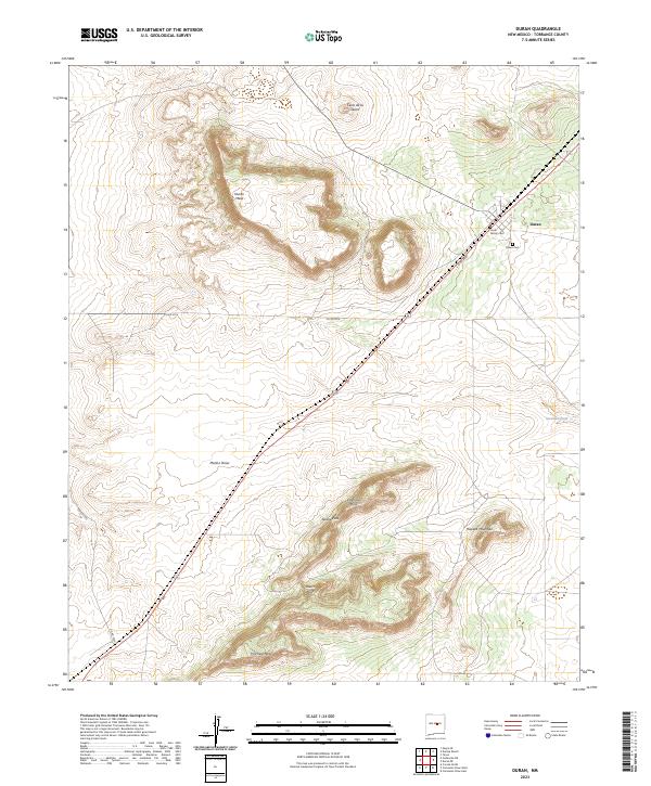 Duran topographic map thumbnail