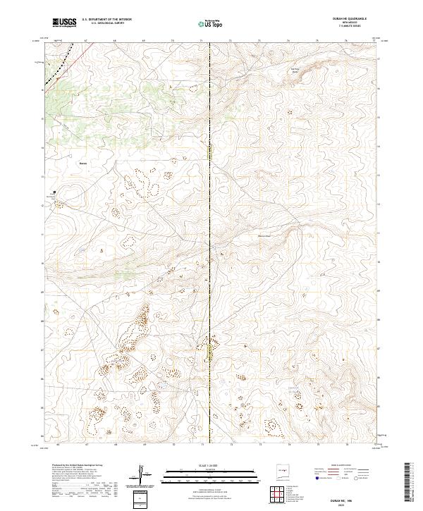 Duran NE topographic map thumbnail