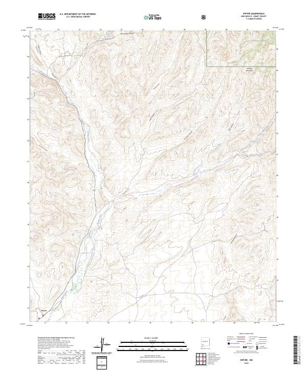 Dwyer topographic map thumbnail