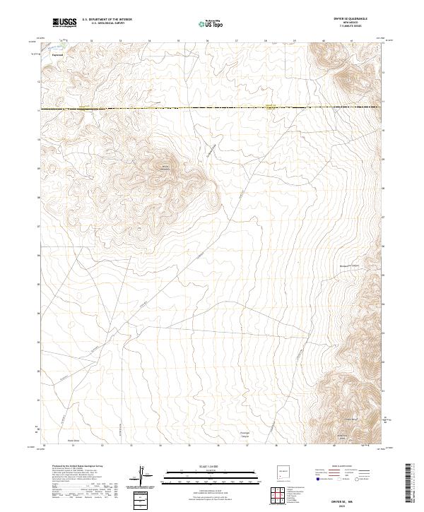 Dwyer SE topographic map thumbnail