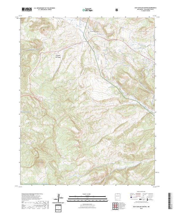 East Gavilan Canyon topographic map thumbnail