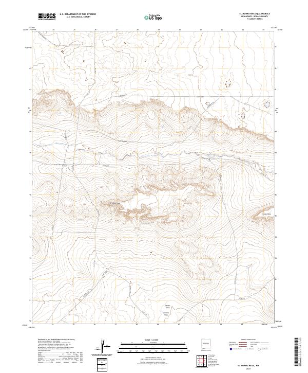El Morro Mesa topographic map thumbnail