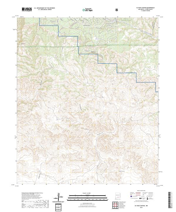 El Paso Canyon topographic map thumbnail