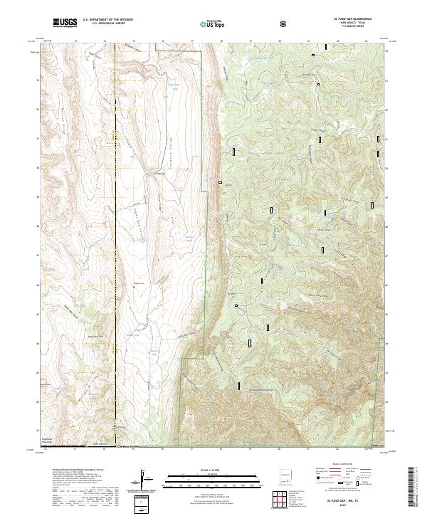 El Paso Gap topographic map thumbnail