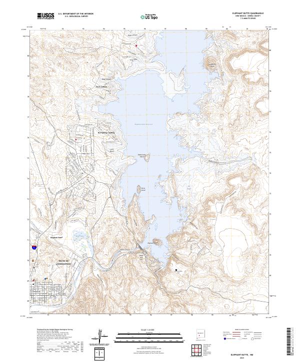 Elephant Butte topographic map thumbnail