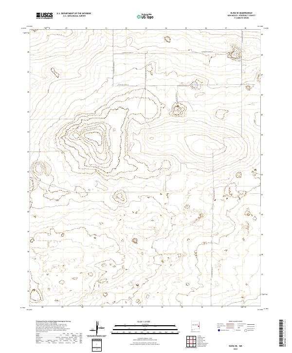 Elida SE topographic map thumbnail