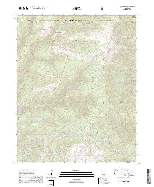 Elk Mountain topographic map thumbnail