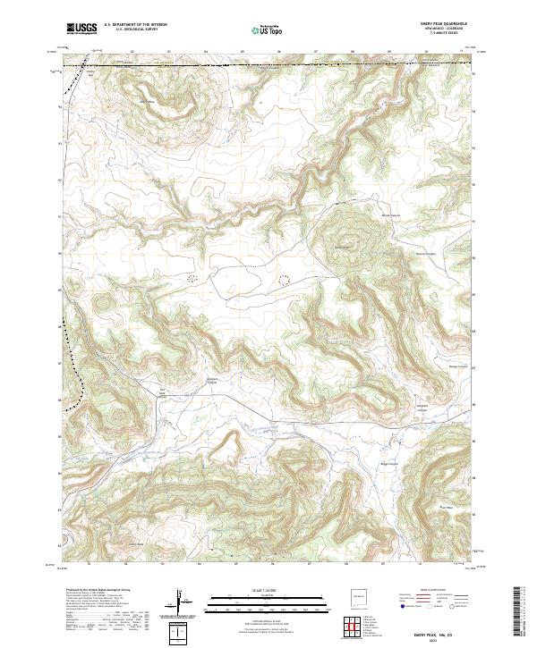 Emery Peak topographic map thumbnail