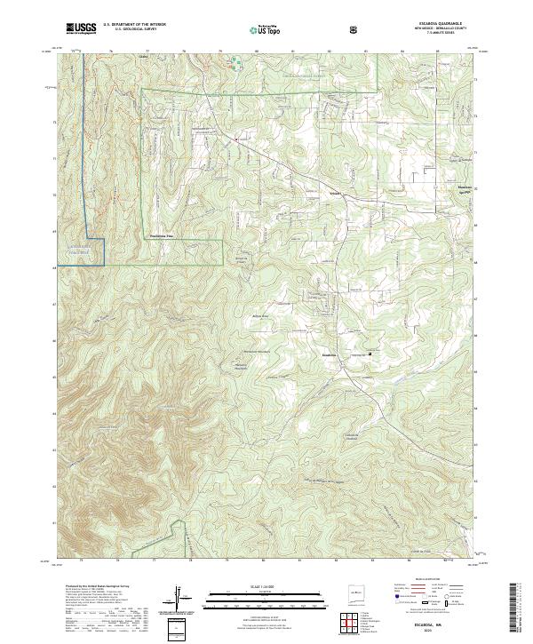 Escabosa topographic map thumbnail