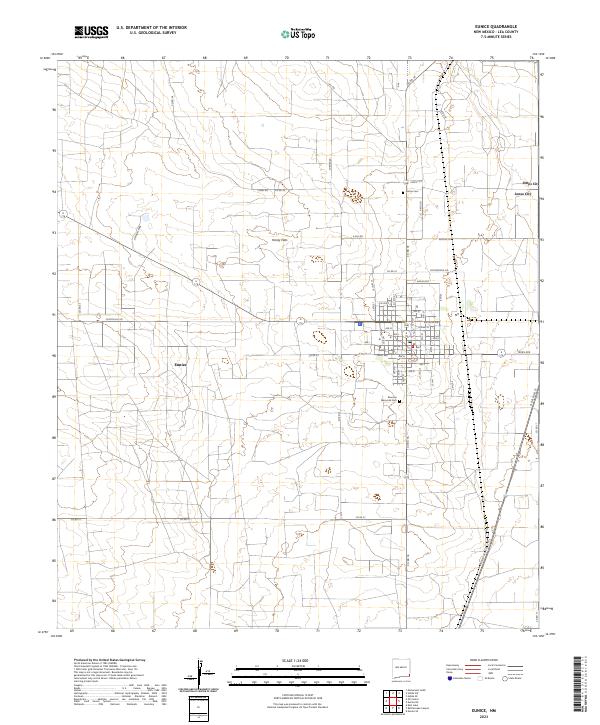 Eunice topographic map thumbnail