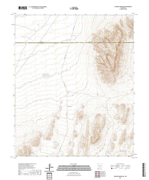 Fairview Mountain topographic map thumbnail