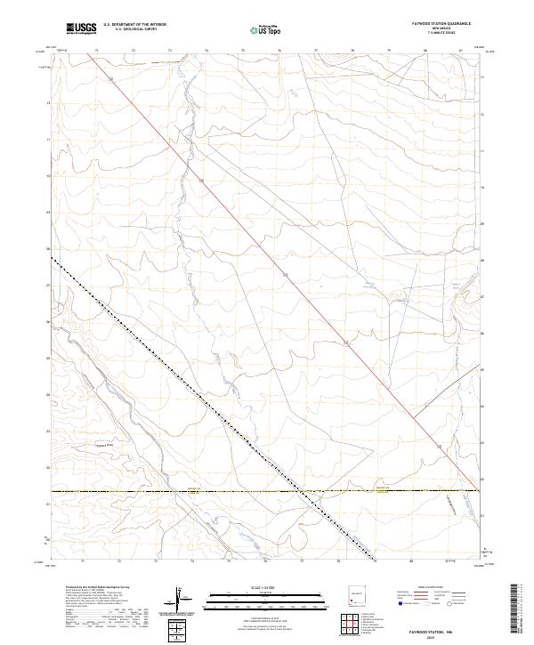 Faywood Station topographic map thumbnail
