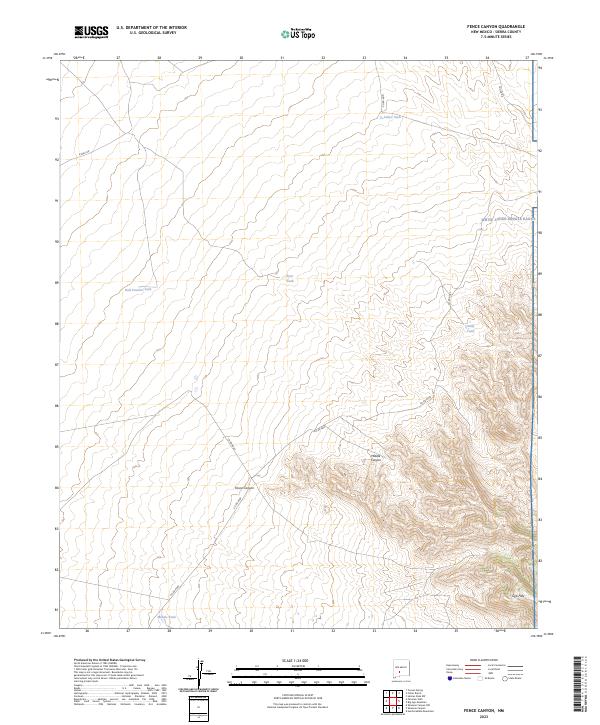 Fence Canyon topographic map thumbnail