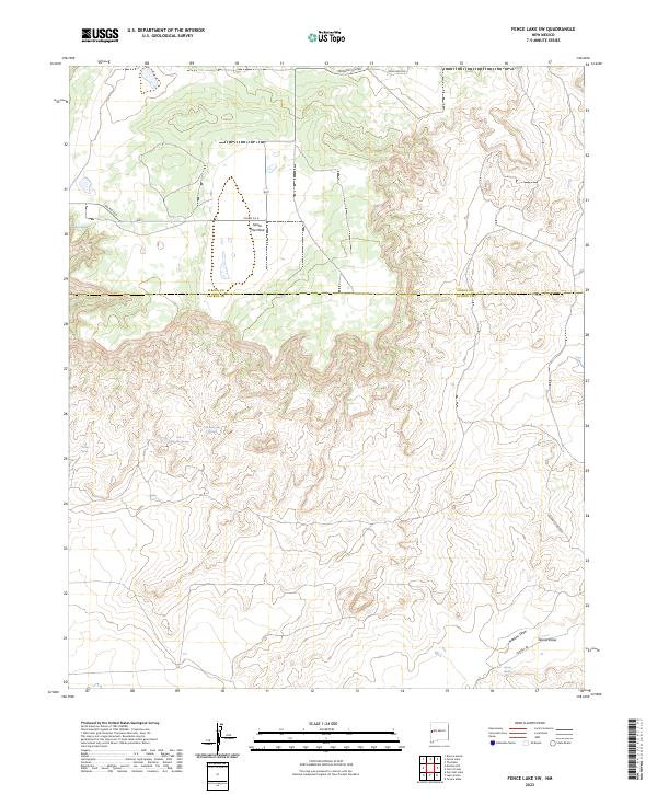 Fence Lake SW topographic map thumbnail