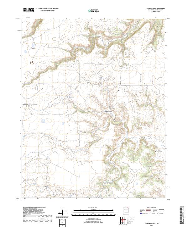 Fiddler Springs topographic map thumbnail