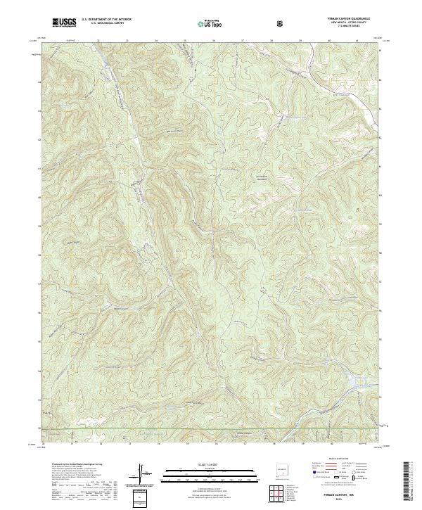 Firman Canyon topographic map thumbnail