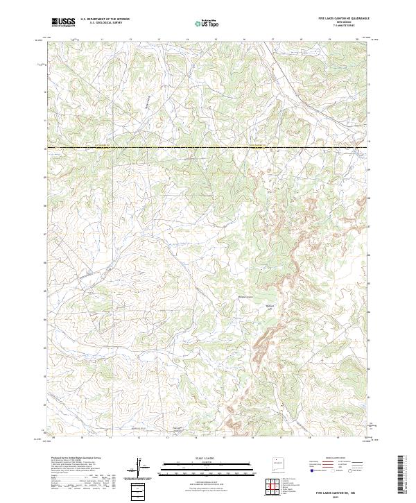 Five Lakes Canyon NE topographic map thumbnail