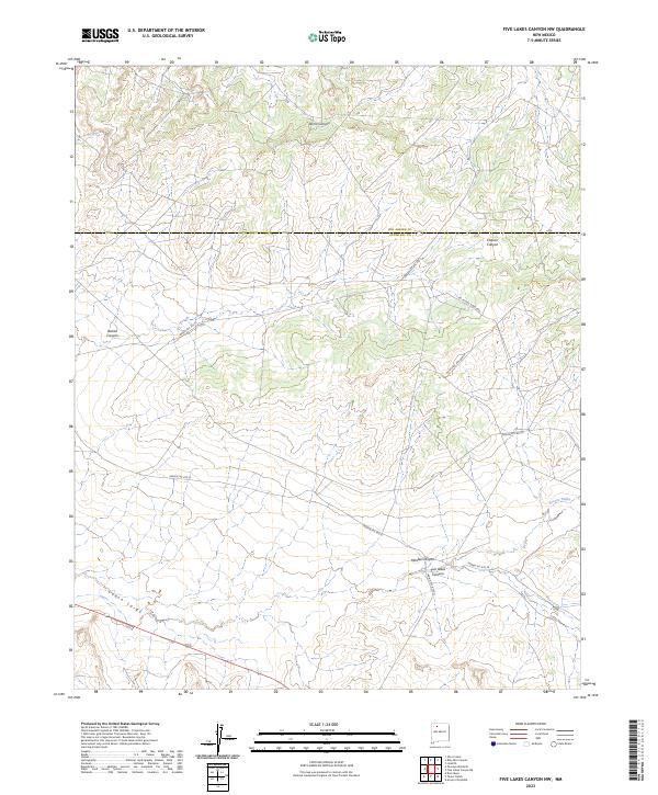 Five Lakes Canyon NW topographic map thumbnail