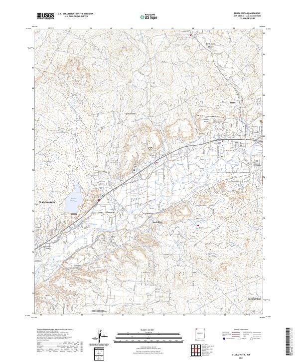 Flora Vista topographic map thumbnail