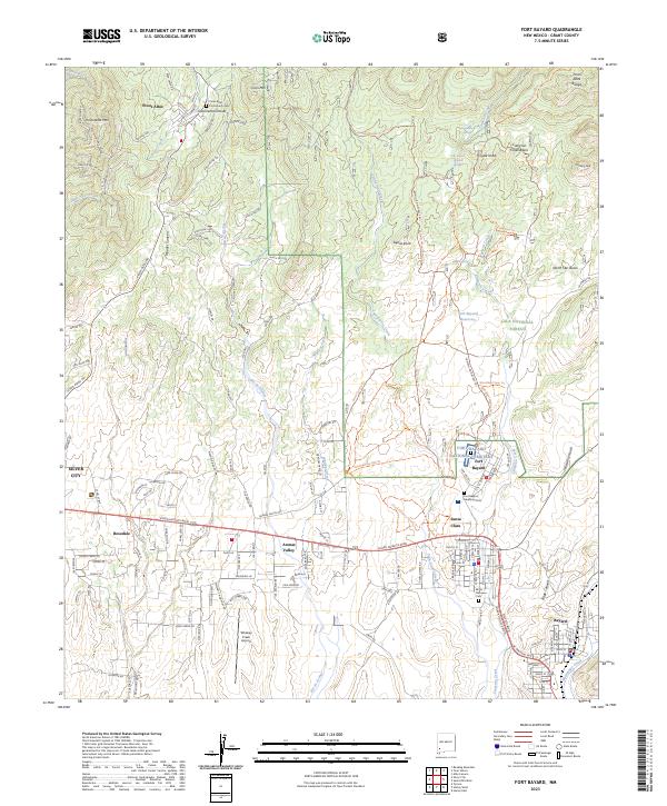 Fort Bayard topographic map thumbnail